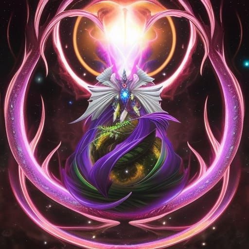 Ethereal Dragon Conception in Fantasy Landscape