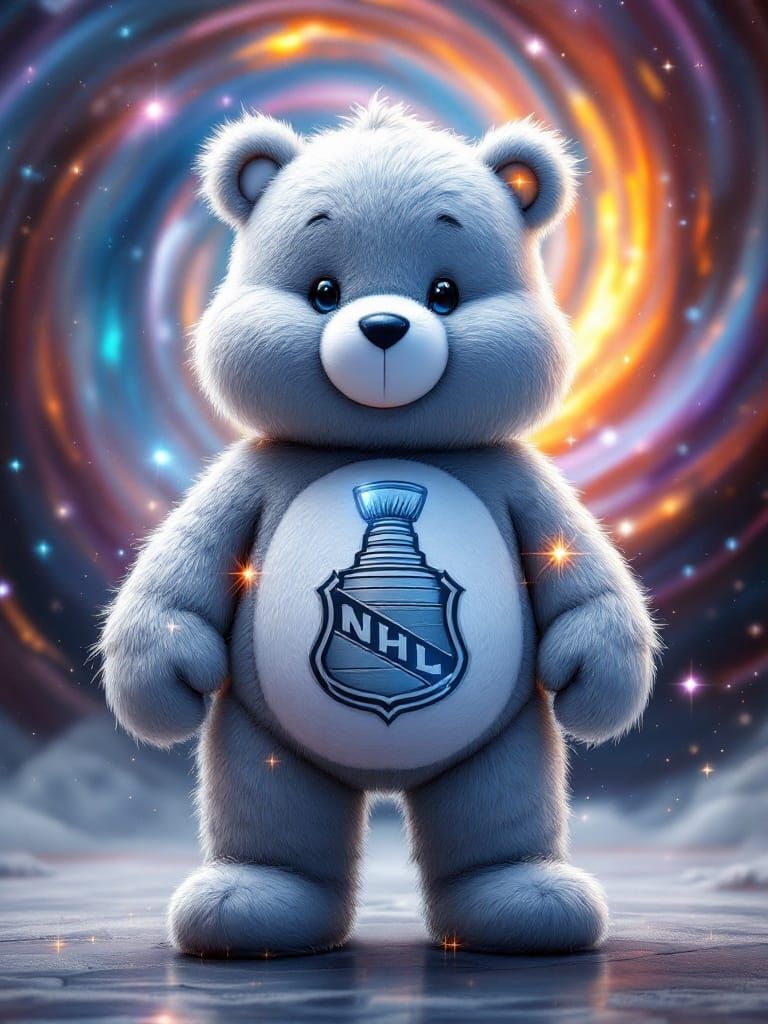 Cosmic NHL Care Bear with Stanley Cup
