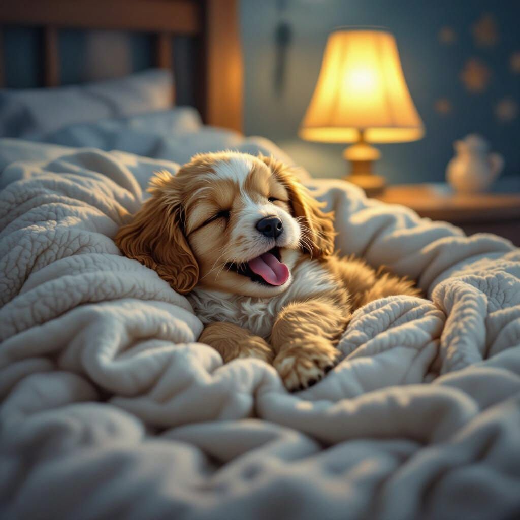 Precious Cockalier Puppy Drifting to Sleep