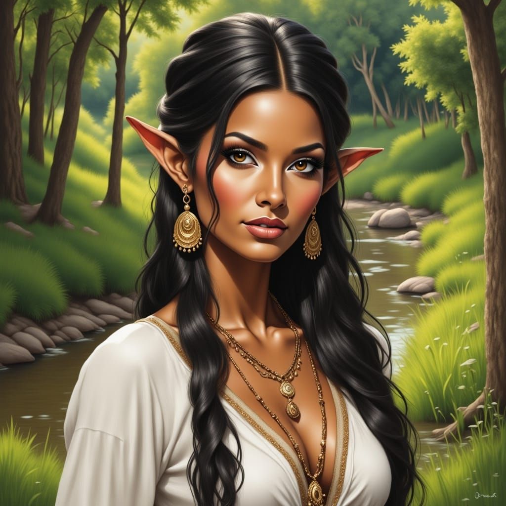 Enchanting Romani Elf Portrait in Gypsy Style