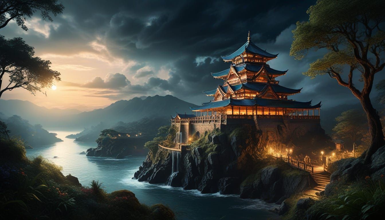 Ethereal Landscape in Whimsical Art