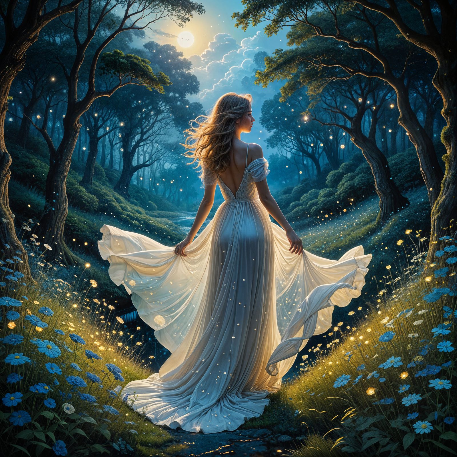 Luminous Enchantress in Harmony with Nature