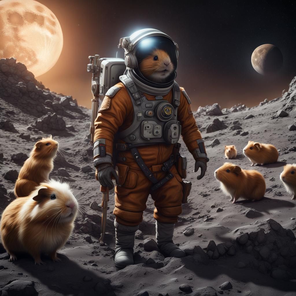 Norwegian Guinea Pig Farmer on the Moon