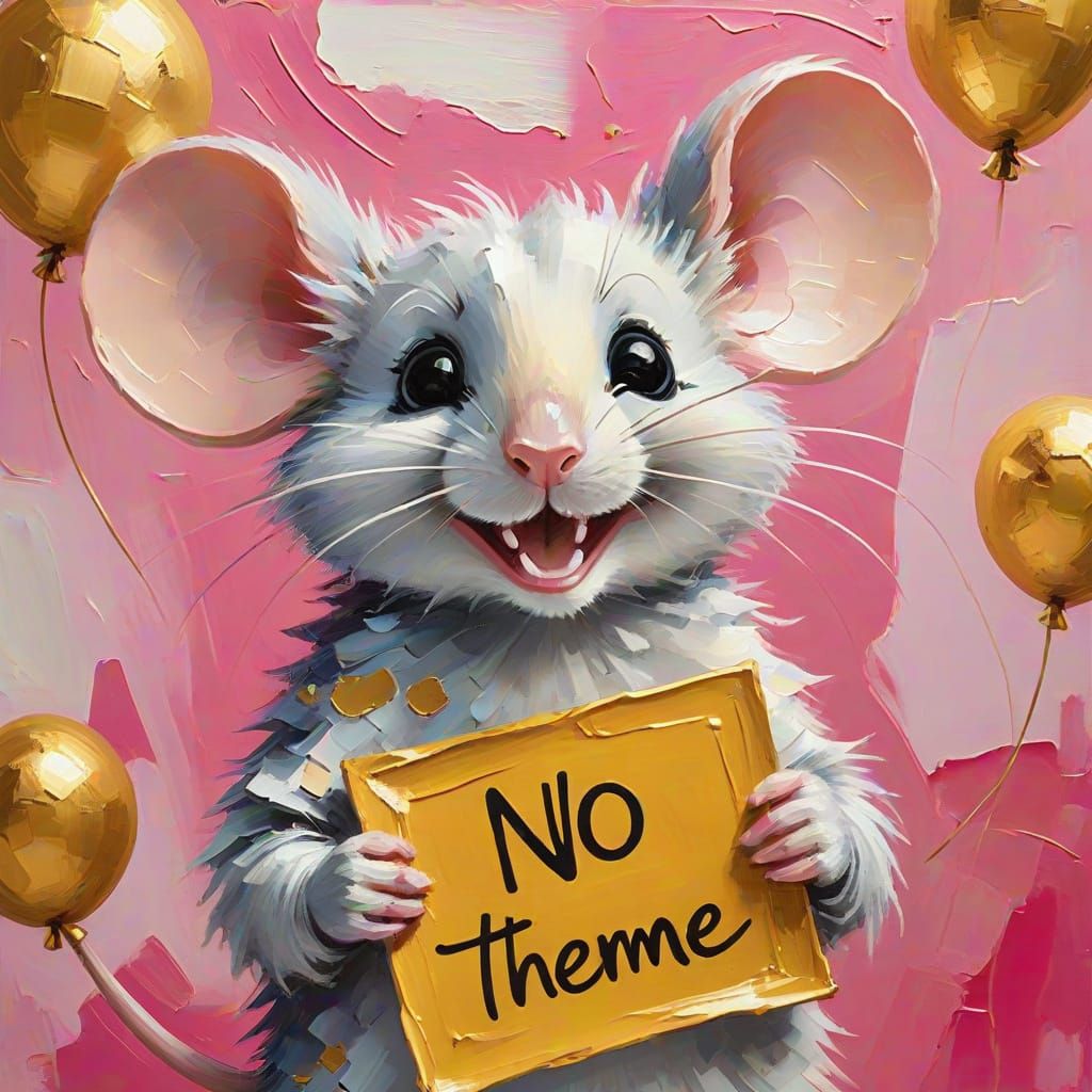 Vibrant Mouse Banner in Whimsical Pop Art Style