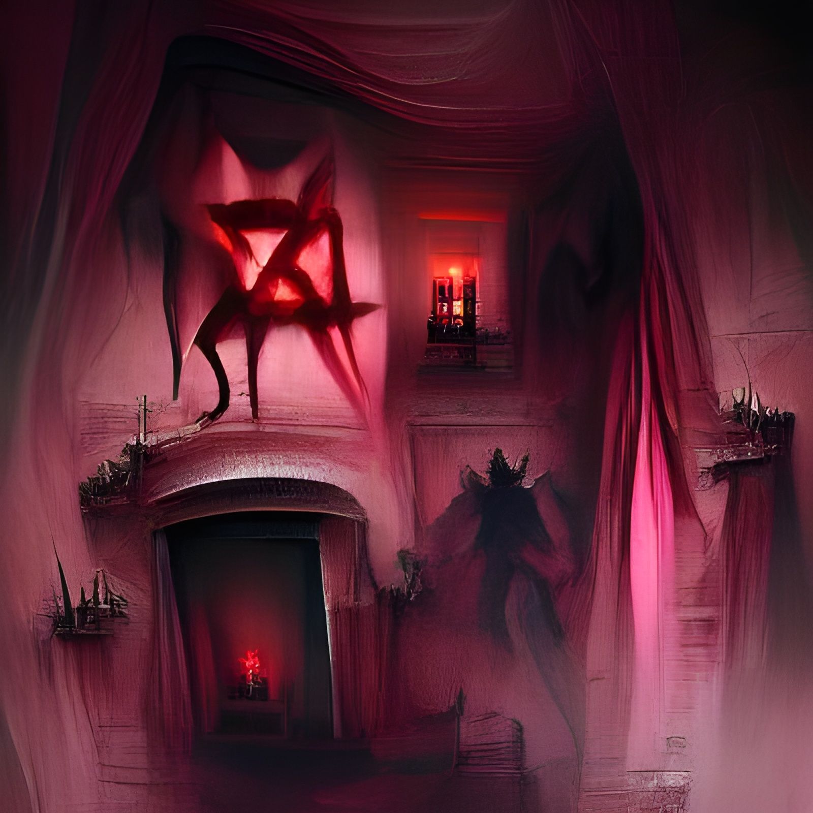 Sinister Devil's Lair in Red Hue