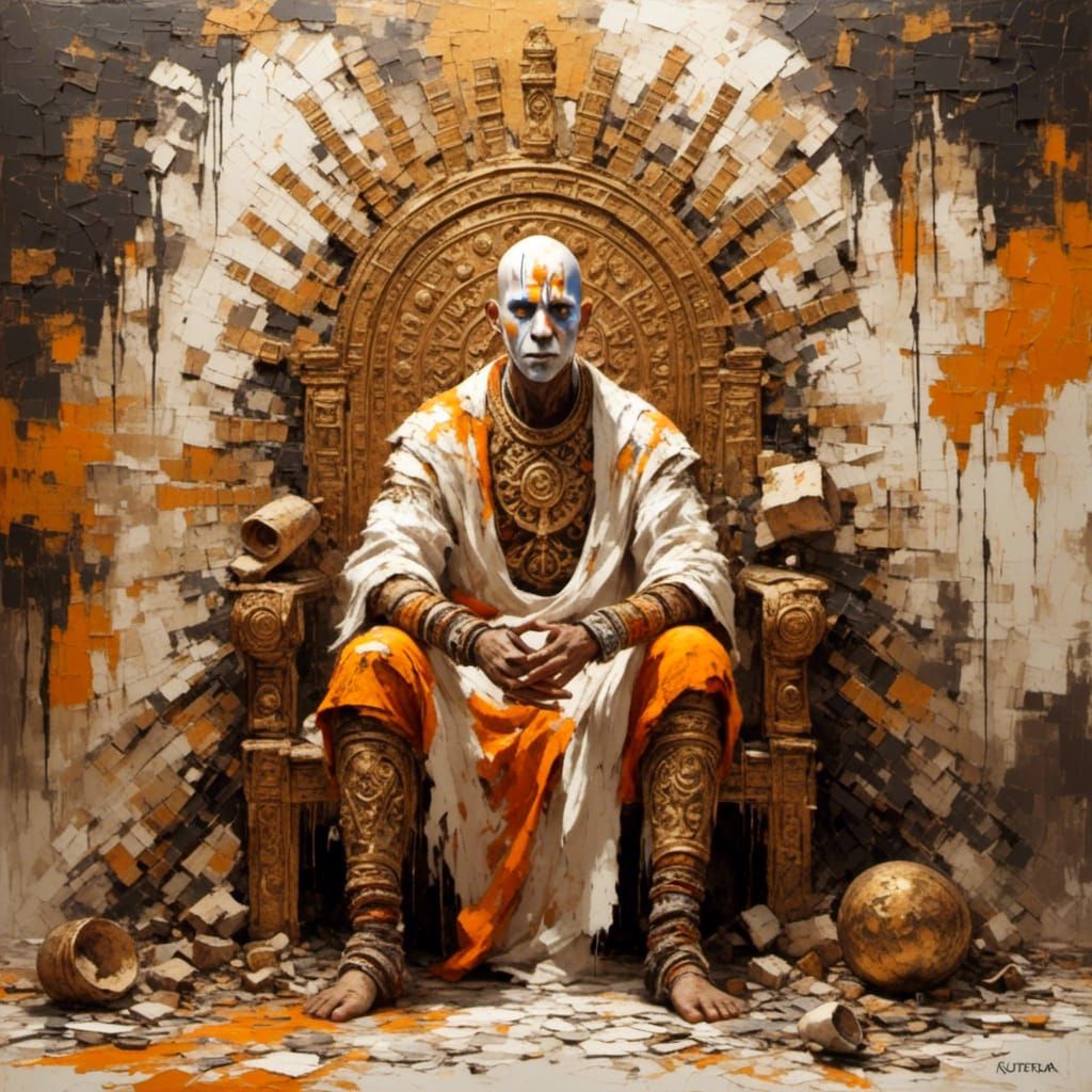 Exotic Tribal Portrait with Intricate Designs