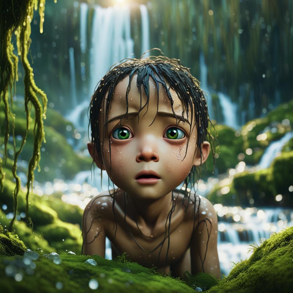 Waterfall Eyes: Avatar Child Concept Art