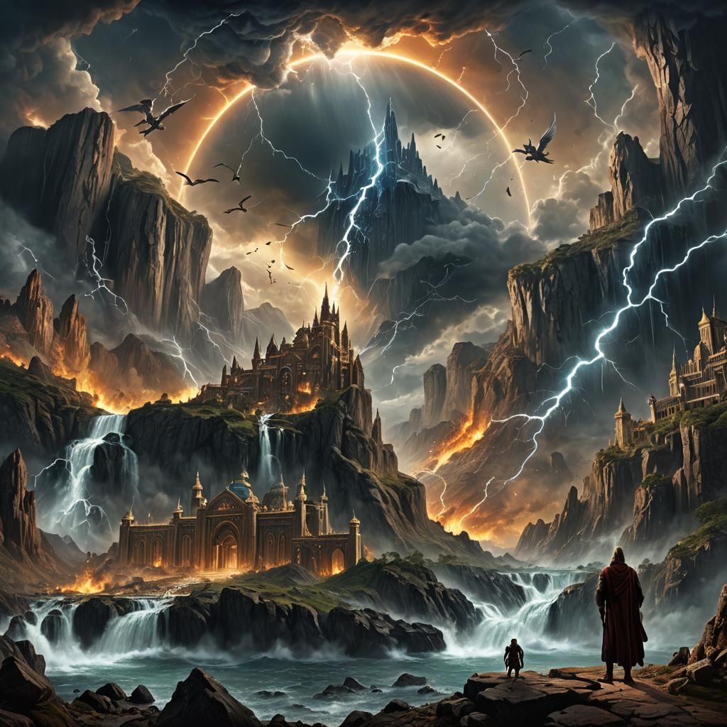 Fantastical Seven Thunders Concept Art in Deep Color