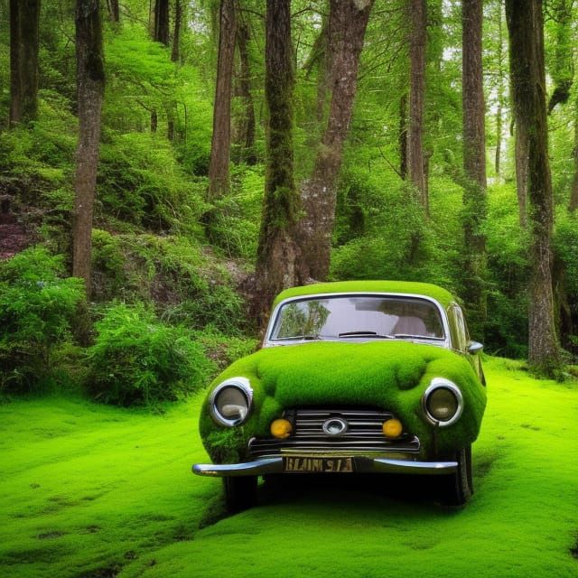 Vintage Car at Dreamland Cottage in Forest