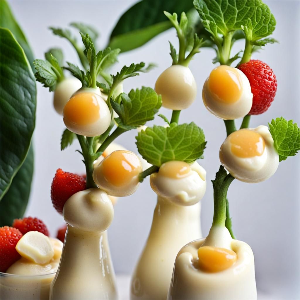 Plants with Mayonnaise as Fruit: A Surreal Garden