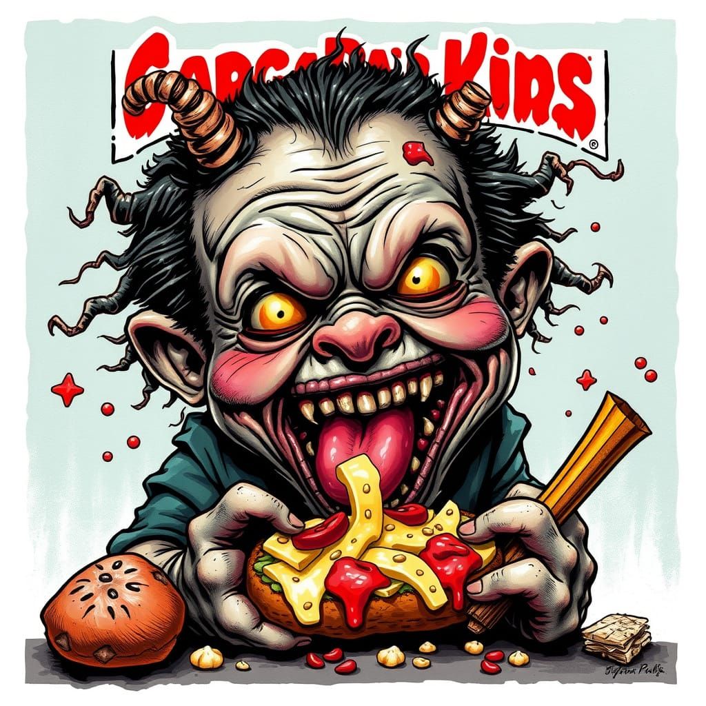 Junkfood John: Grotesque Trading Card Art