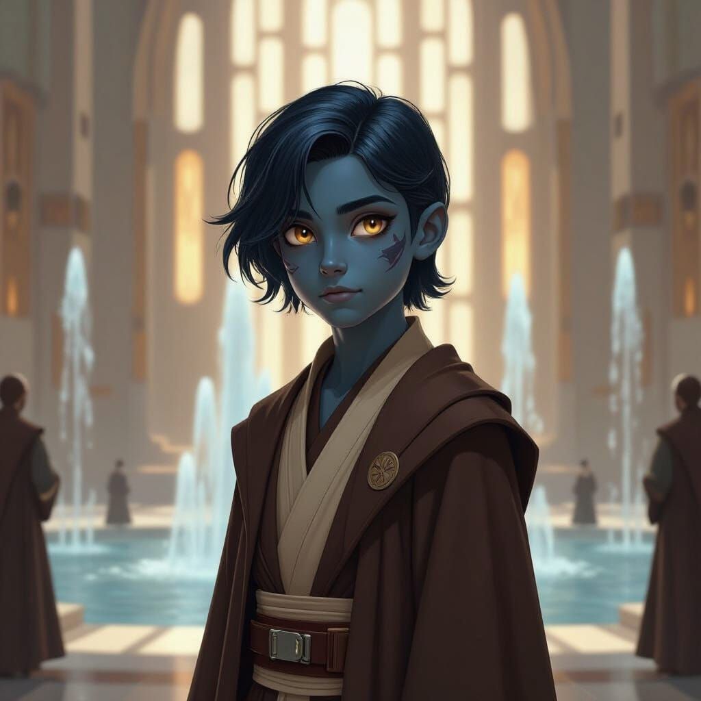 Pantoran Jedi Initiate in Star Wars Comic Style