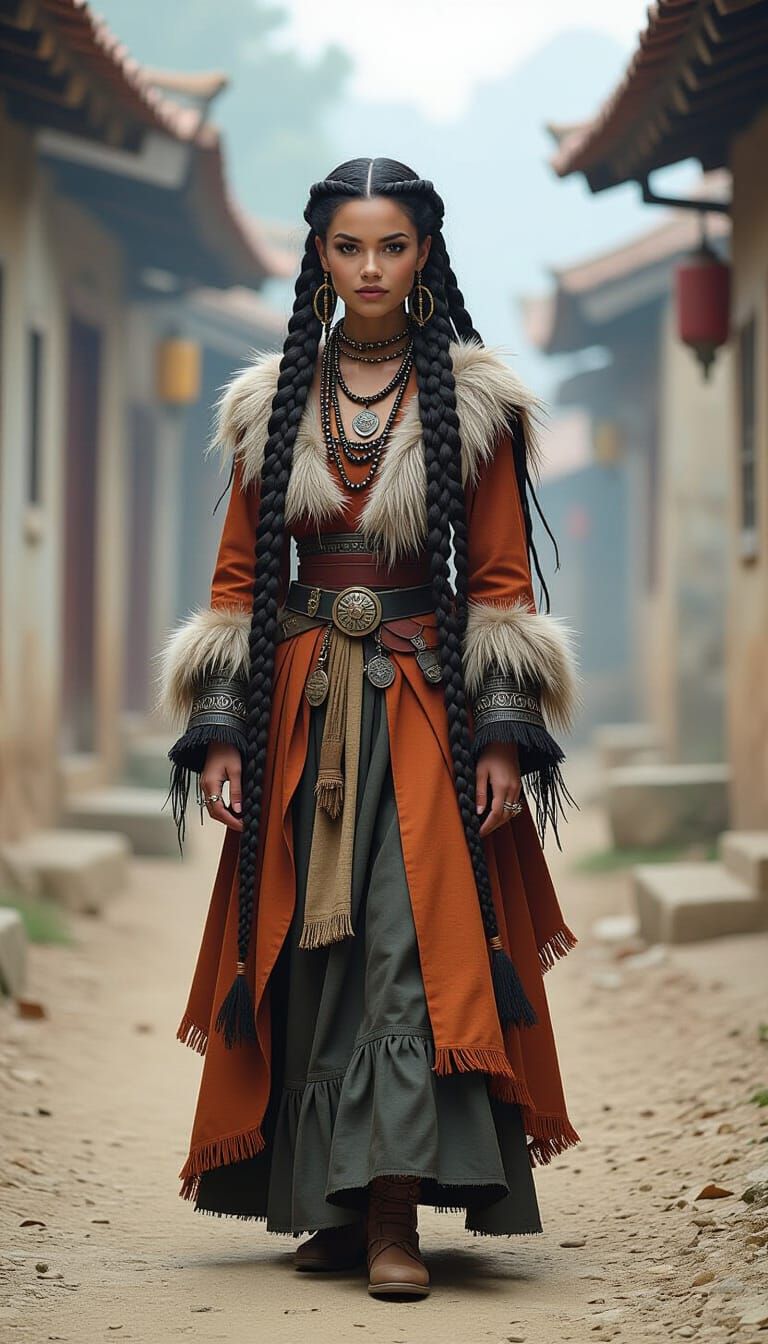 Magical Primitivism: Woman in Mailstorm, Tilt-Shift Photogra...