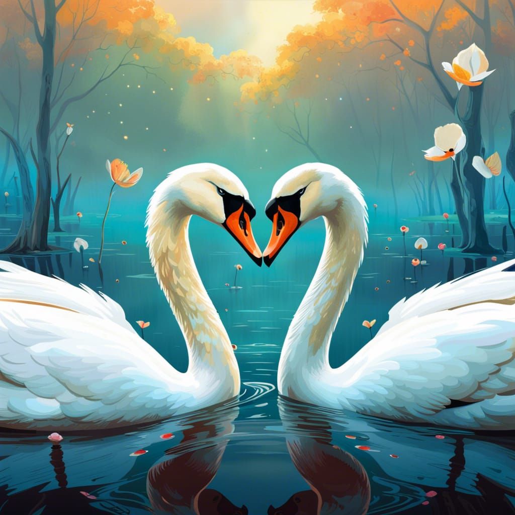 White swans