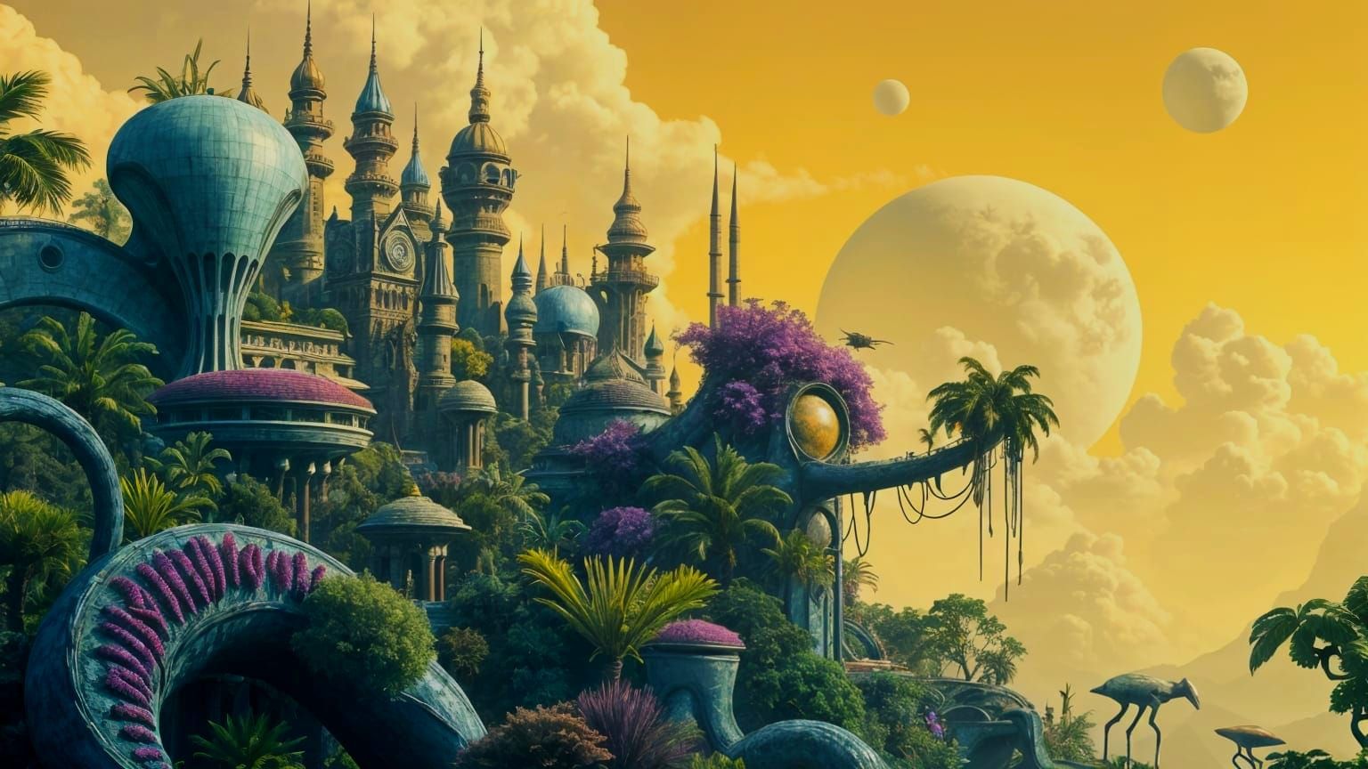 Exoplanet Jungle Metropolis Unfolds with Organic Architectur...
