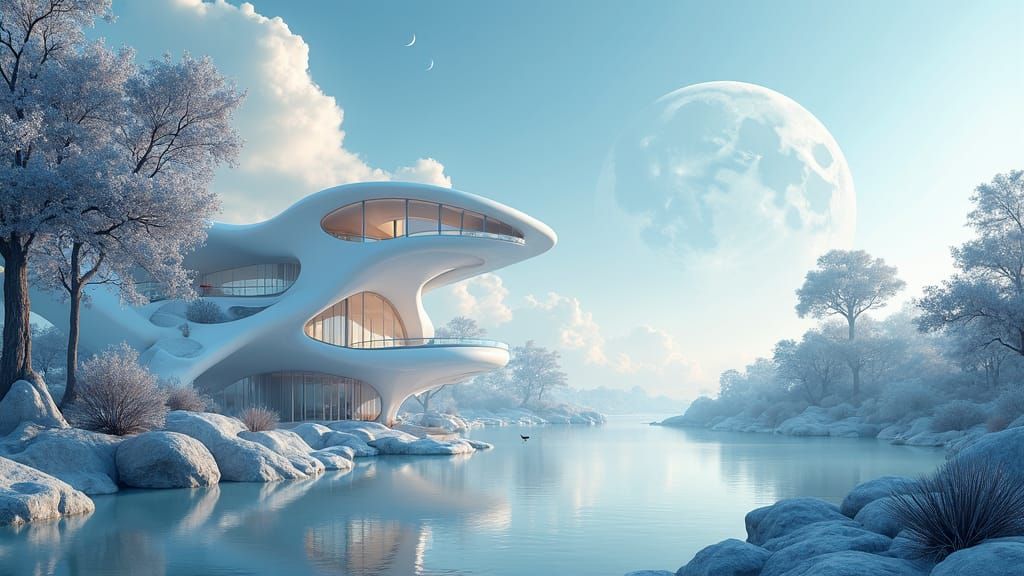 Cosmic City Dreamscape: Surreal Architecture in Space