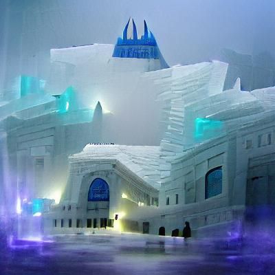 Abstract Ice Palace: A Frozen Kingdom