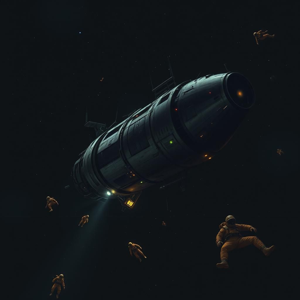 Derelict Space Station in Deep Space