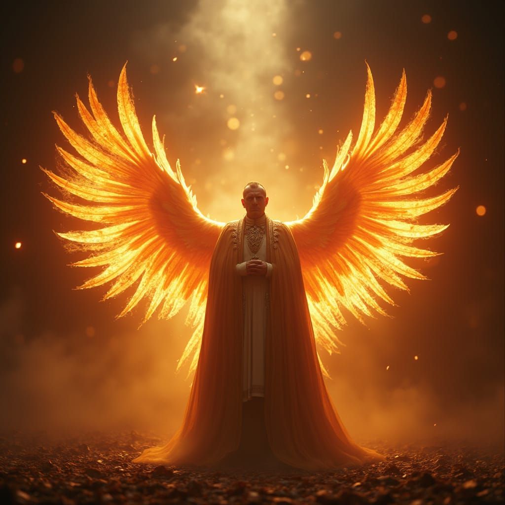 Phoenix Aura Man: Divine Cinematic Film Still