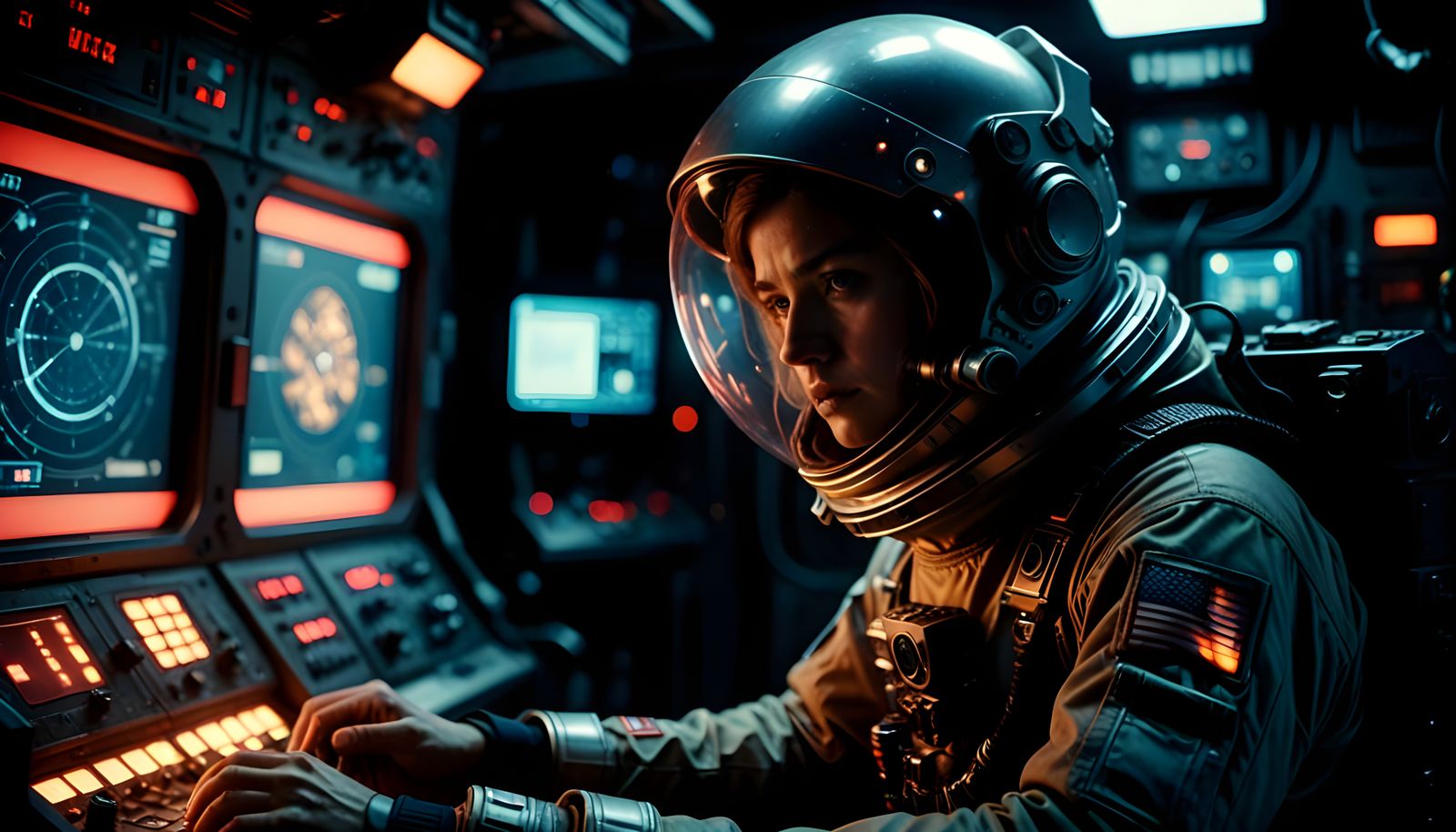 Cinematic Film Still: War Station's Red Button Mystery