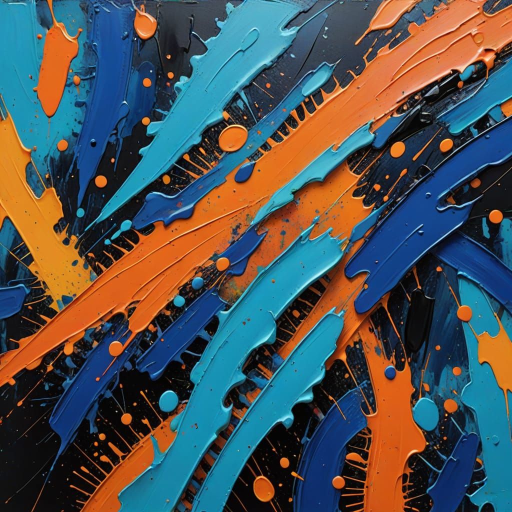 Vibrant Expressionist Portrait in Bold Brushstrokes and Dyna...