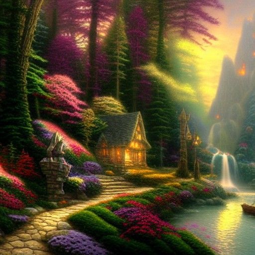 Ethereal Valhalla in Luminist Style