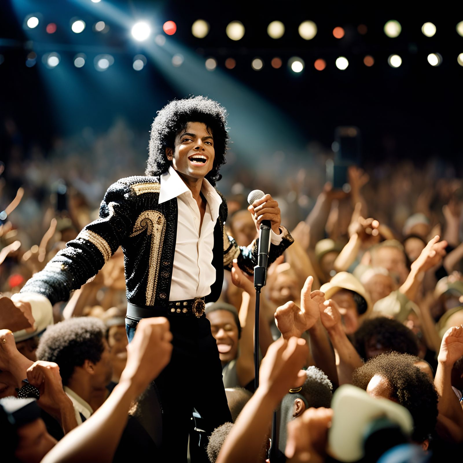 Micheal Jackson is Singing on Stage