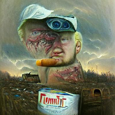 Beksinski-Style Post-Apocalyptic Portrait of Tummler