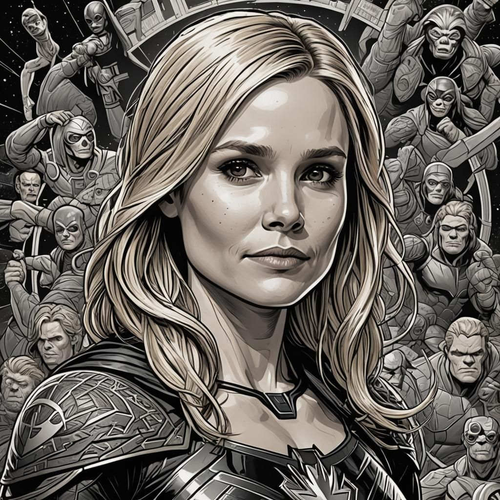 Kristen Bell as Sloth Superheroine in Comic Art