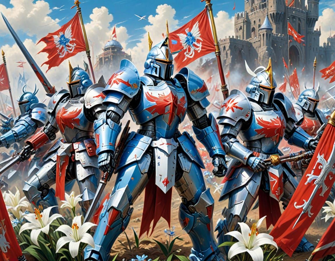 Epic Medieval Battle with Knights in Shining Armor