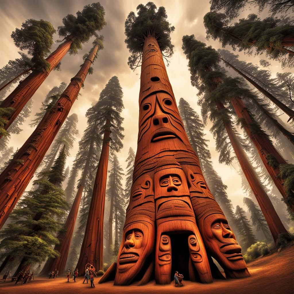 Sequoia totem, British Columbia