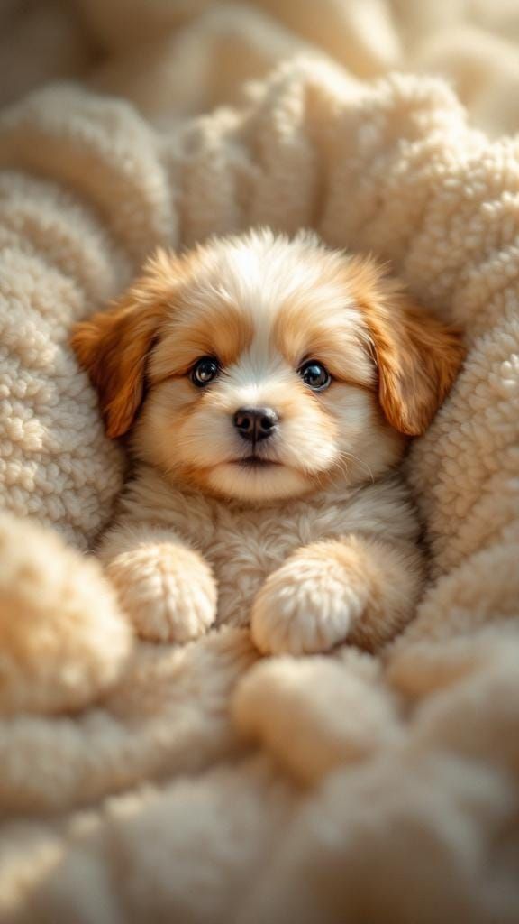 Adorable Puppy Receives Teddy Bear Gift