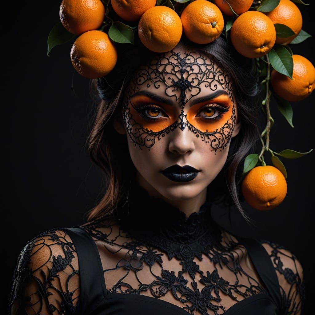 Sultry Gothic Beauty Exudes Confidence in Ultra-Realistic Po...