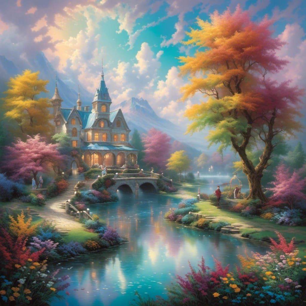 Searose on Pond in Ethereal Fantasy Style