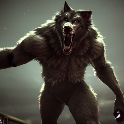 Werewolf Vampire Mutant in 3D Game Style