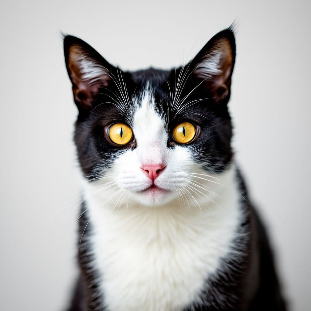 Feline Portrait in Warm Tones