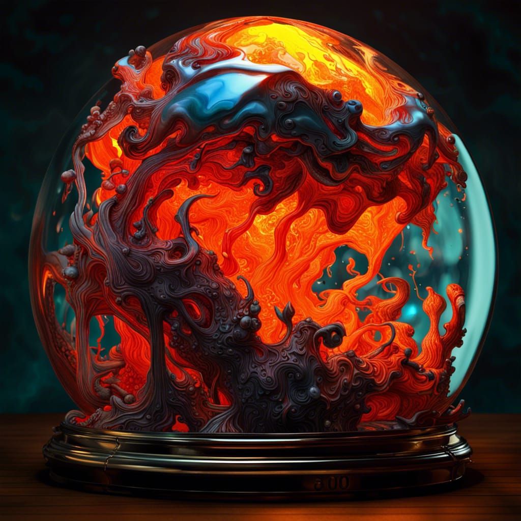 Molten Lava Lamp: Fantasycore Digital Art