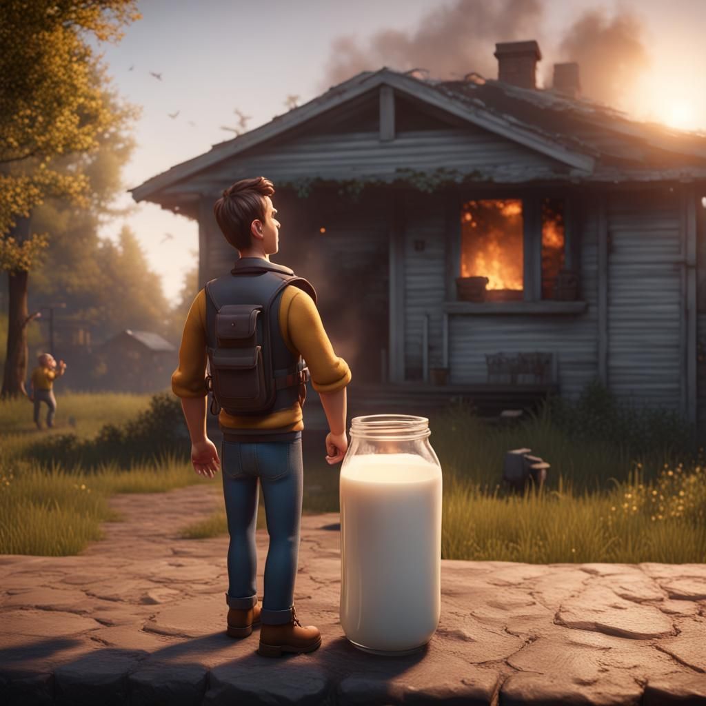 Burning House Confrontation in Cinematic 3D