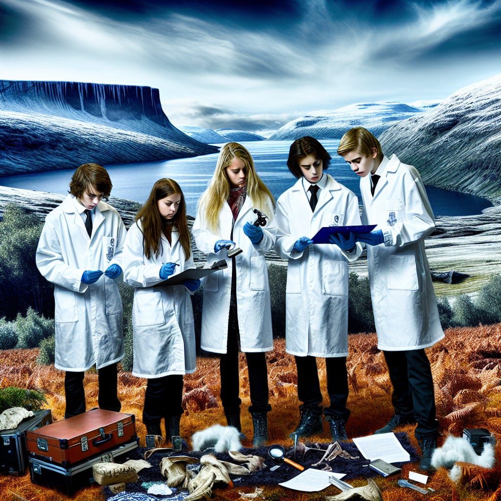 Nordic Students Investigate Crime Scene in Digital Matte Pai...