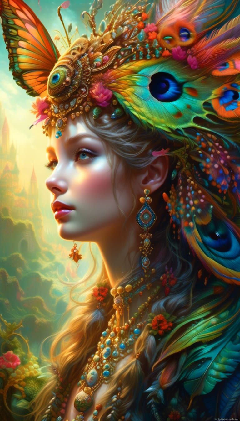 Dreamlike Creature in Colorful Fantasy Art Style