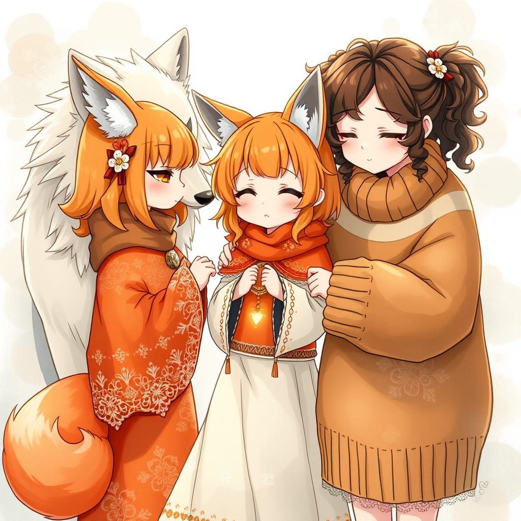 Whimsical Friends United by Unbreakable Bond