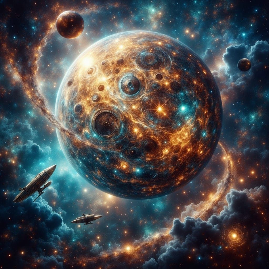 Steampunk Vessel Collides with Space-Time