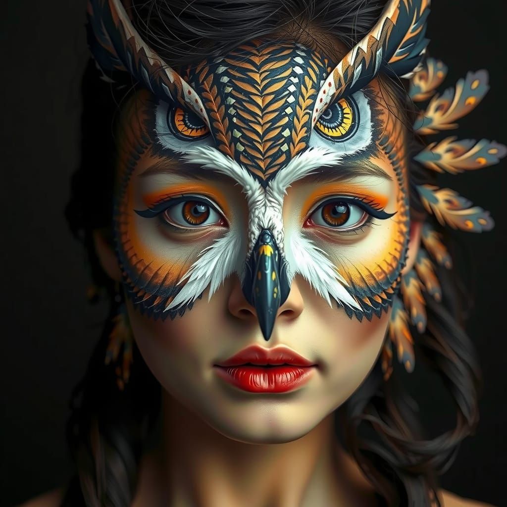 Owl Face Painting (2)