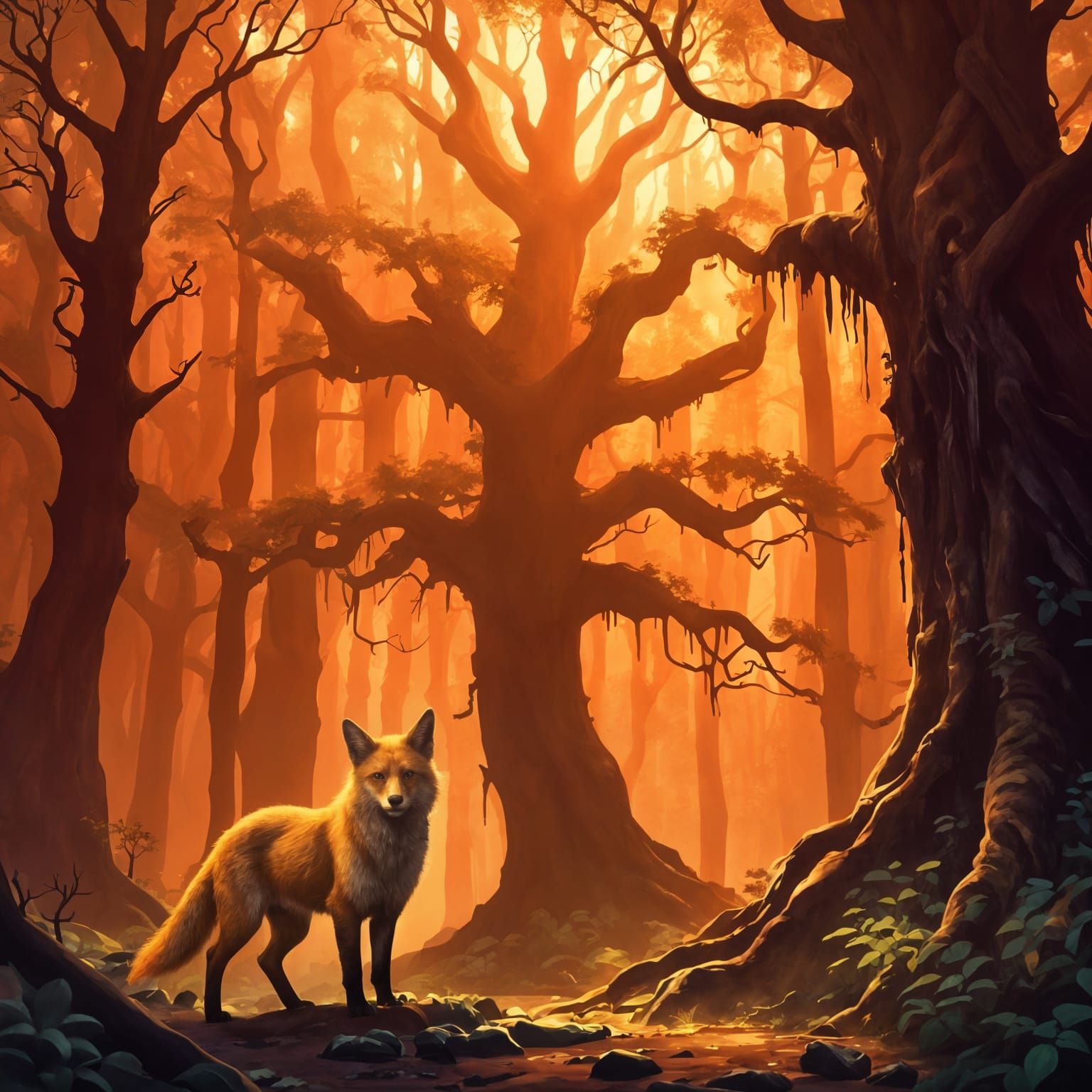 Dramatic Autumn Landscape Painting Inspired by Masters