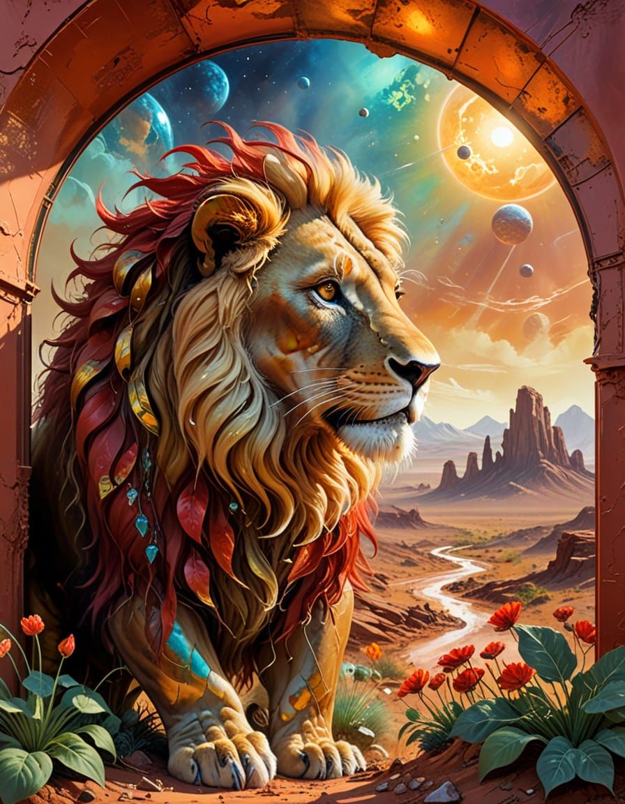 Lion Kind Beast: Surreal Martian Life