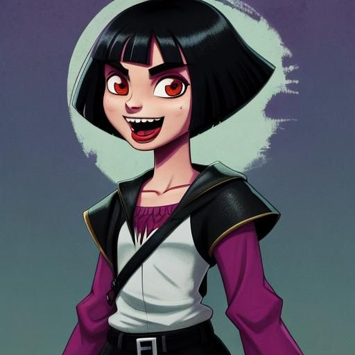 Teenage Vampire Dora the Explorer with Fangs