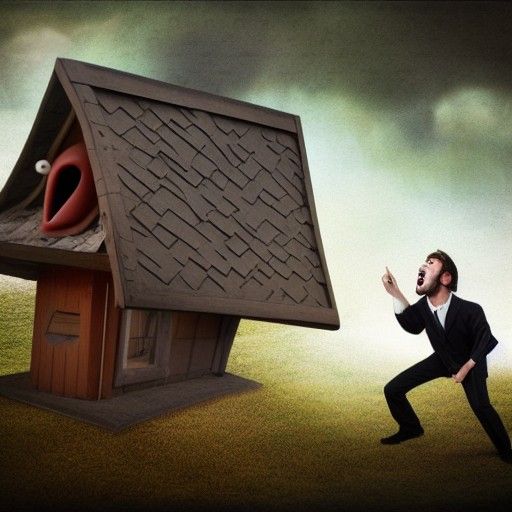 Young Man Orders Demon into Dog House