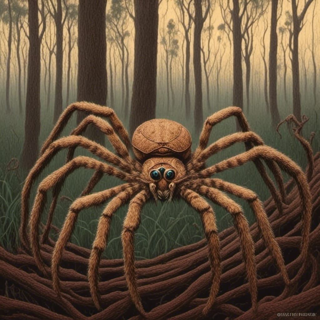 Huntsman Spider at Dusk in the Outback