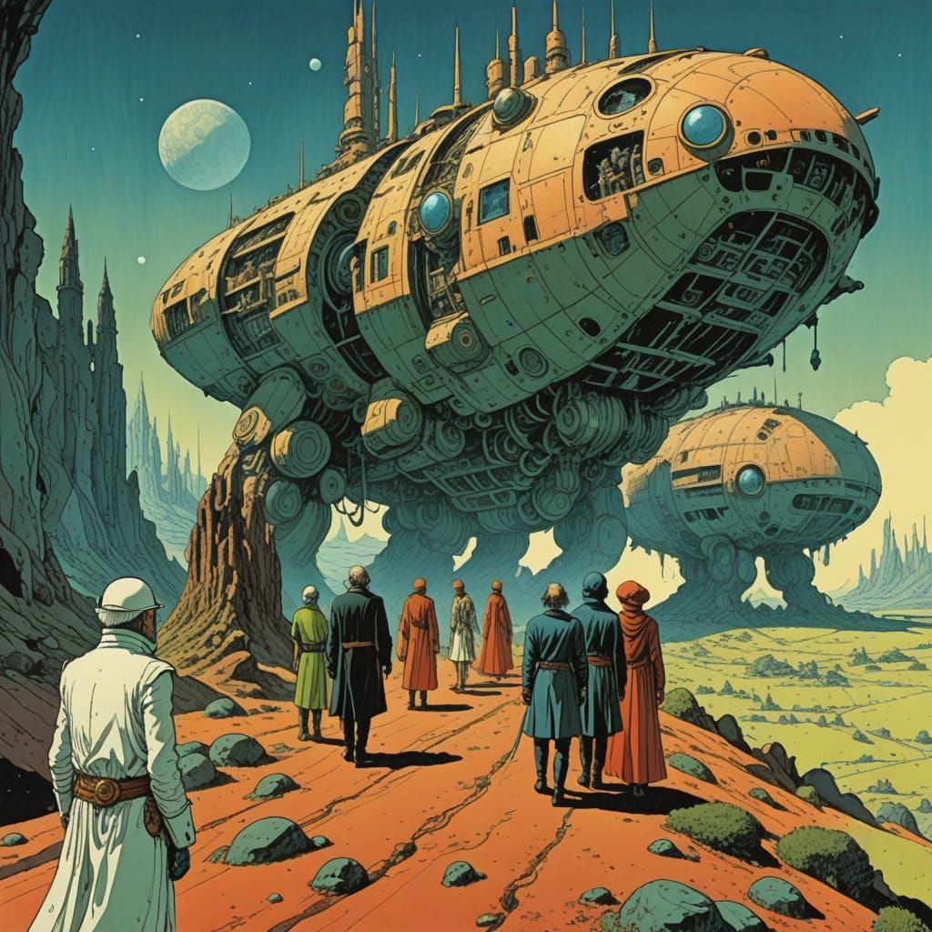 Visitors in Bandes Dessinées Art Style