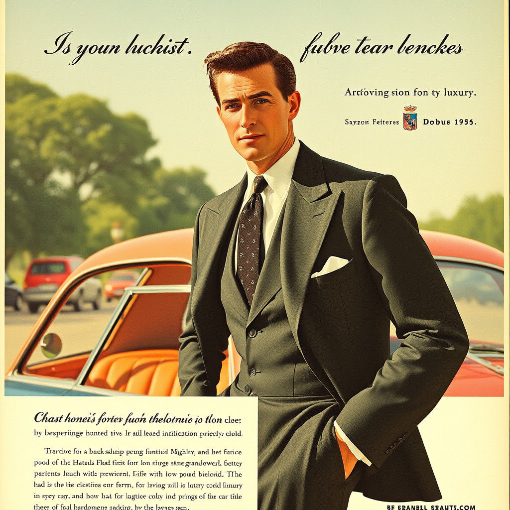 Luxury Car Ad From the 1950s